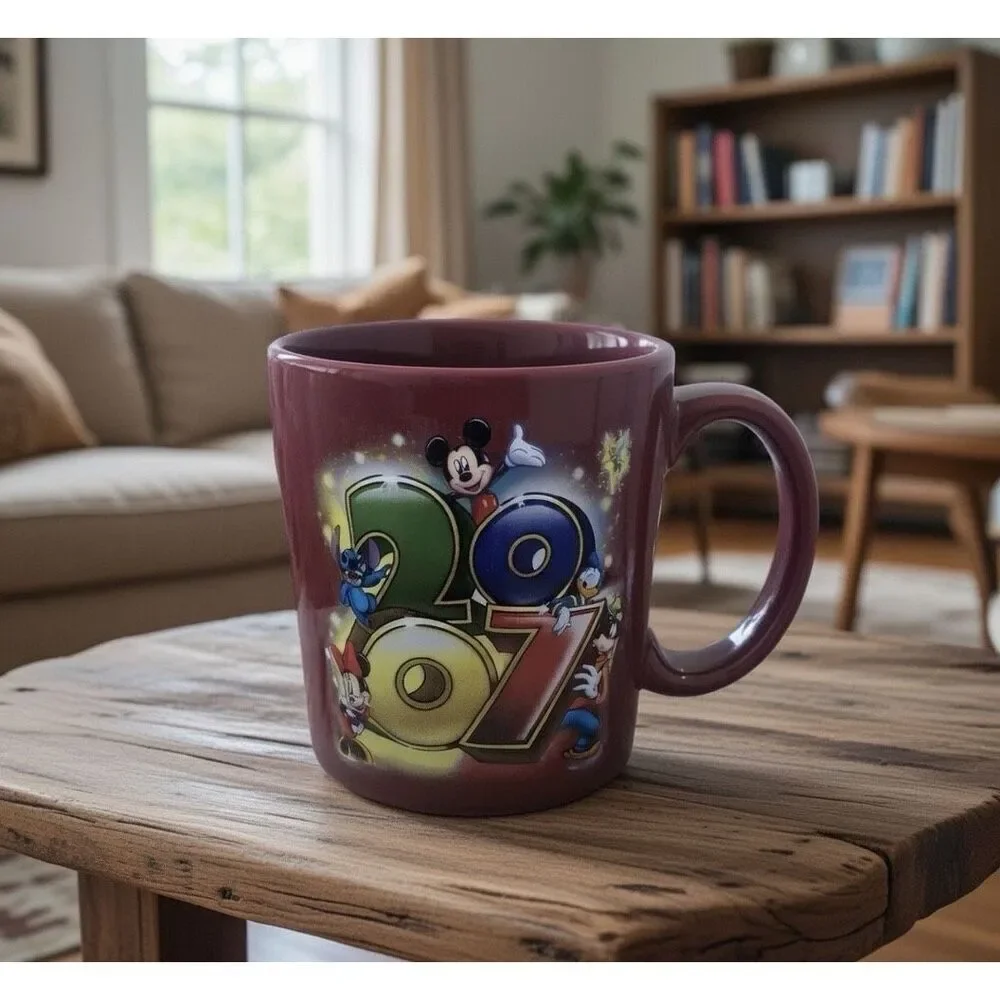 Disney Theme Parks 2007 Mug. Mickey Mouse, Minnie Mouse, Goofy, Stitch&More.Read